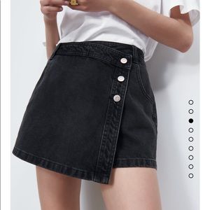 Zara Buttoned Denim Skort